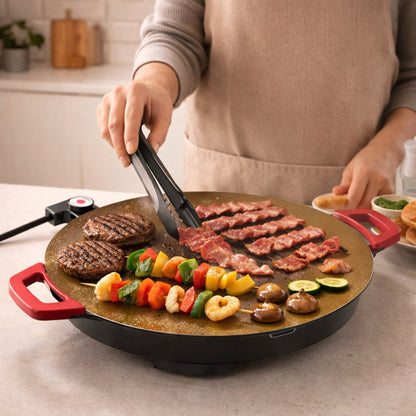 Cast Iron Grill Pan - Smokeless Indoor Griddle for Perfect Home Grilling