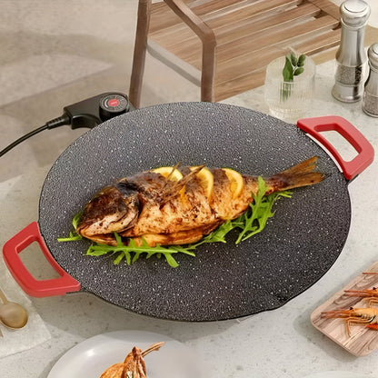 Cast Iron Grill Pan - Smokeless Indoor Griddle for Perfect Home Grilling