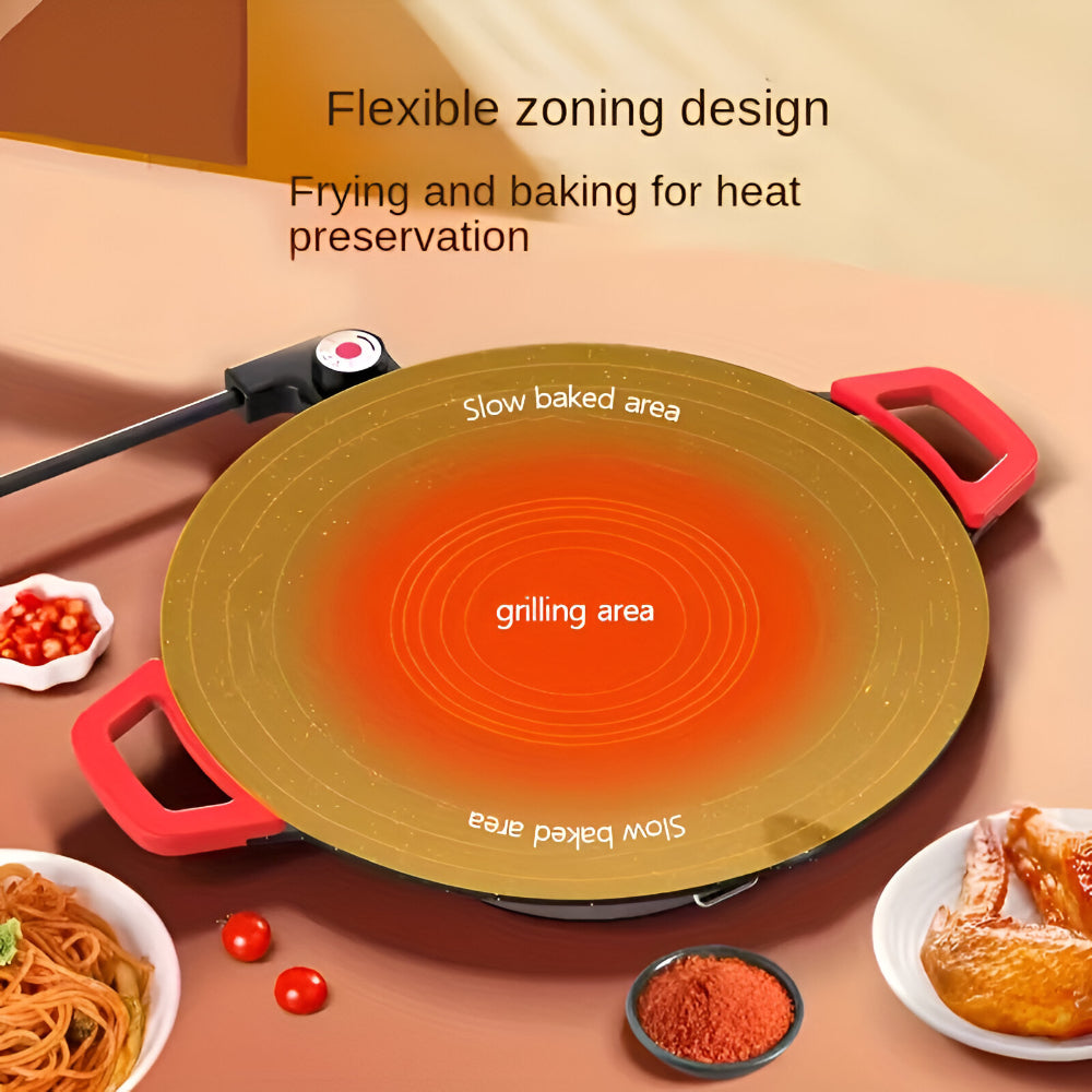 Cast Iron Grill Pan - Smokeless Indoor Griddle for Perfect Home Grilling