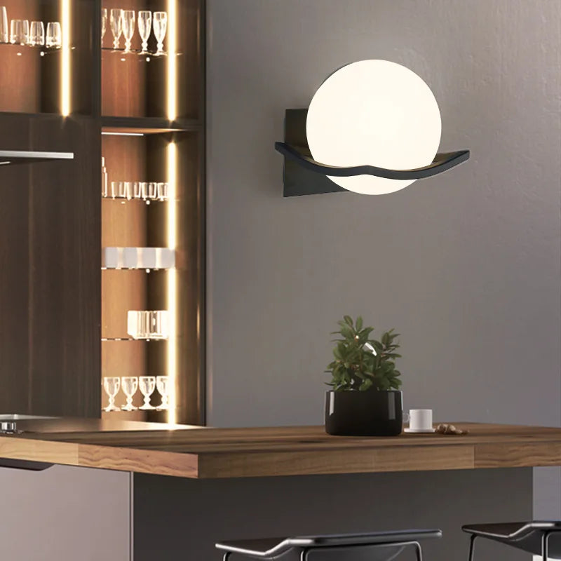 Makar Wall Light - Sleek Modern European Glass Globe