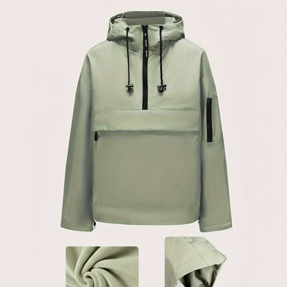 Casual Hooded Zip-Up Jacket with Front Pockets