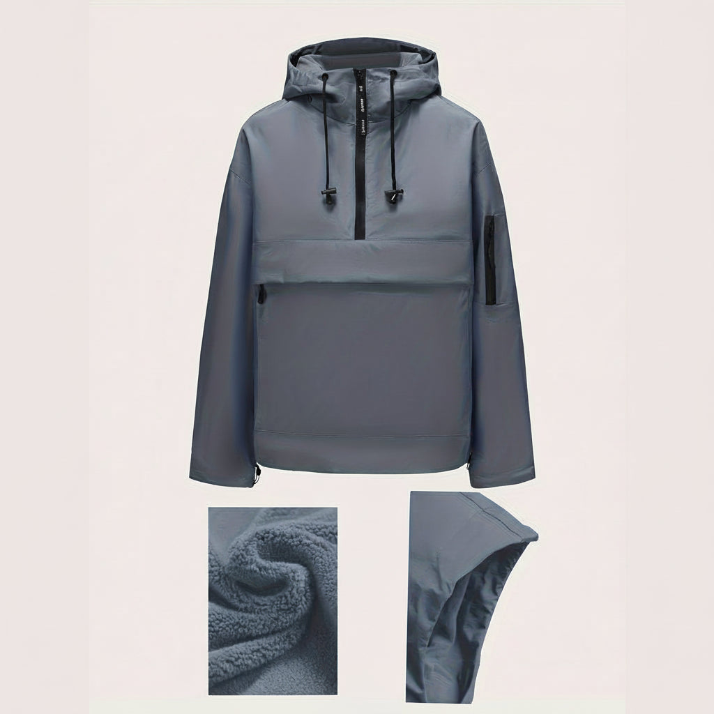 Casual Hooded Zip-Up Jacket with Front Pockets