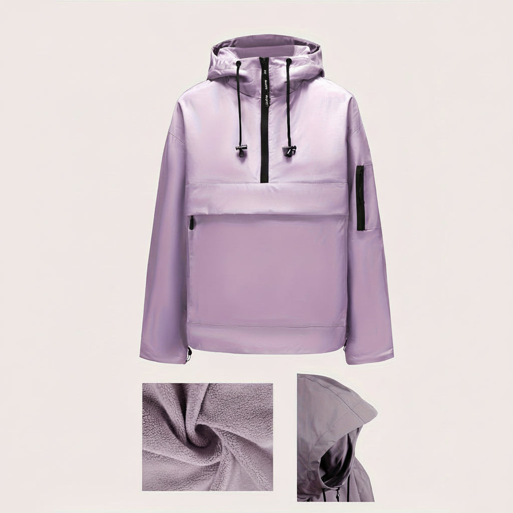 Casual Hooded Zip-Up Jacket with Front Pockets