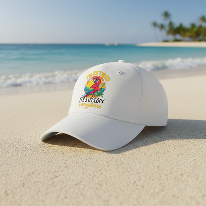Casual Washed Adjustable Baseball Cap with Embroidered Design