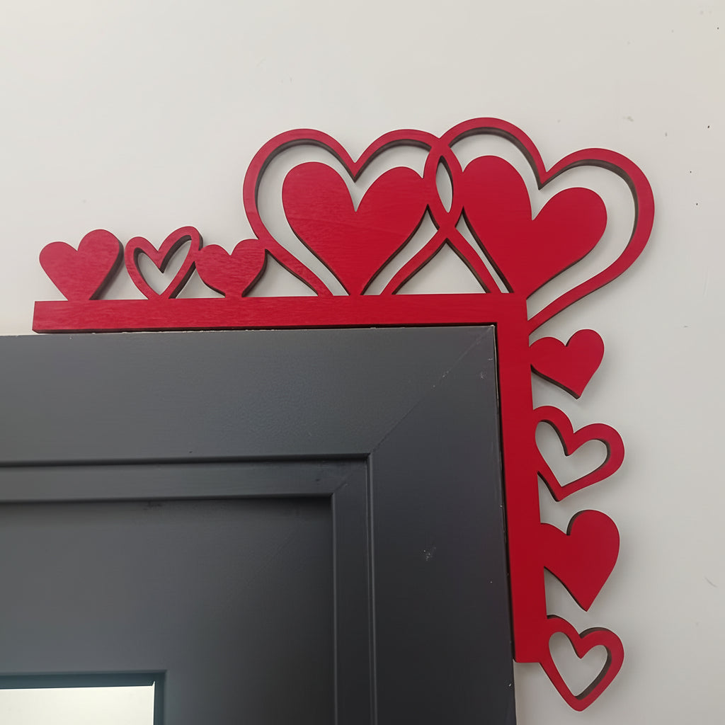 Heart Frame Wall Art – Acrylic Mirror Sticker for Room Decor