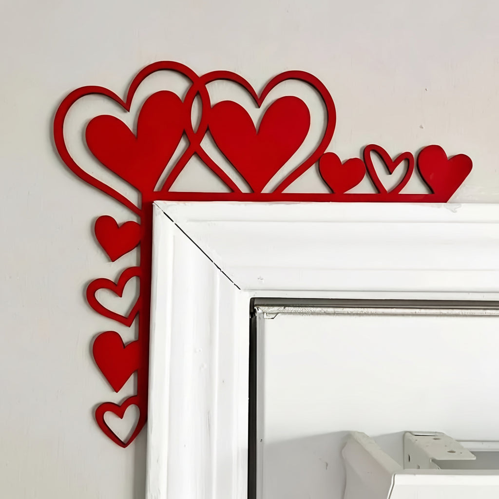 Heart Frame Wall Art – Acrylic Mirror Sticker for Room Decor
