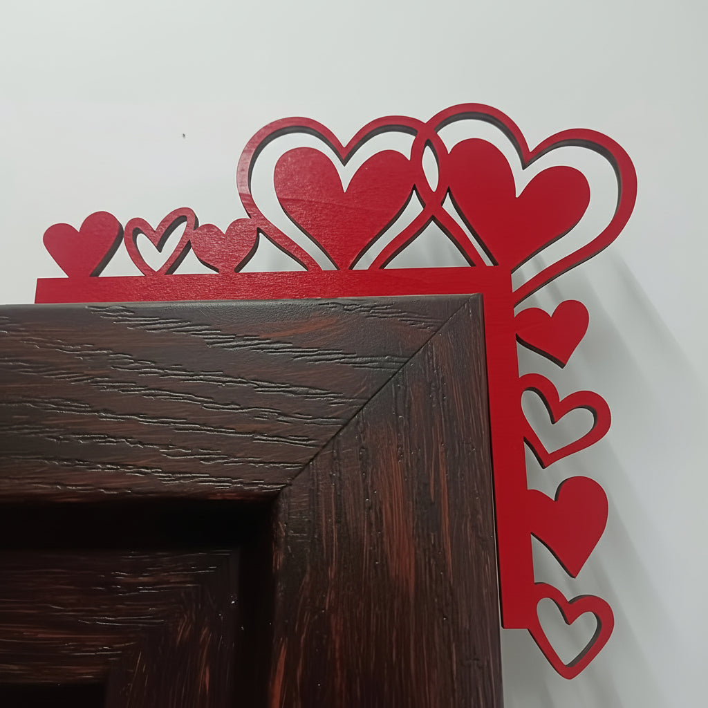 Heart Frame Wall Art – Acrylic Mirror Sticker for Room Decor