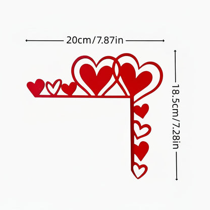 Heart Frame Wall Art – Acrylic Mirror Sticker for Room Decor
