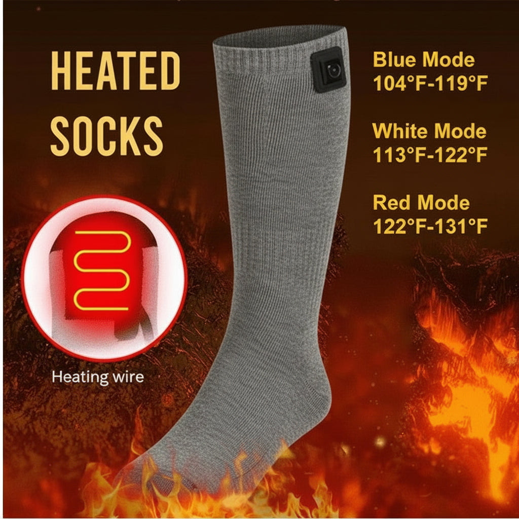 Electric Heated Socks – Thermal Foot Warmer for Winter and Outdoor Use
