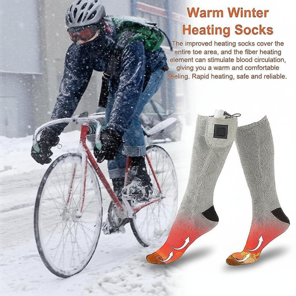 Electric Heated Socks – Thermal Foot Warmer for Winter and Outdoor Use
