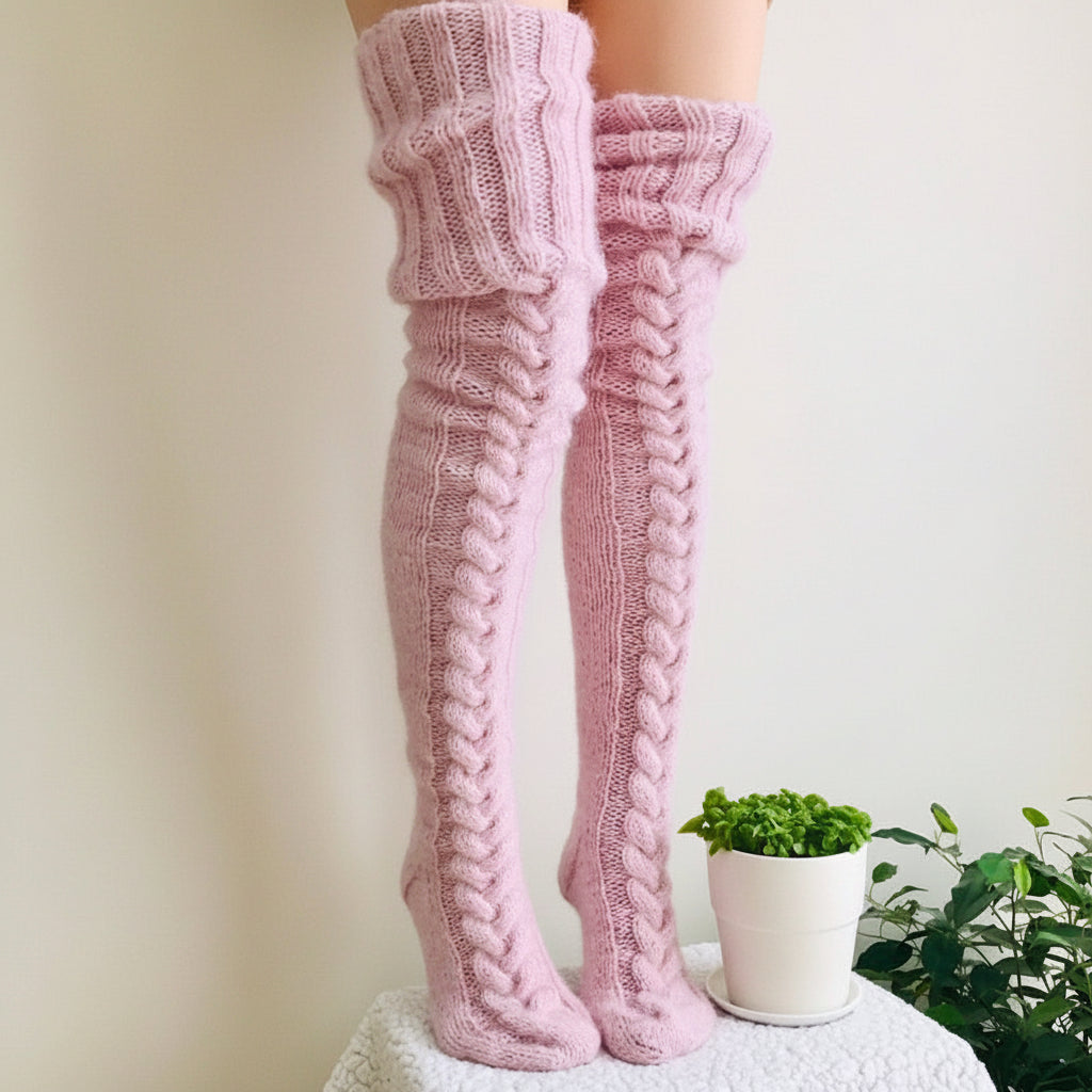 Cozy Knee-High Winter Stockings - Warmth and Comfort