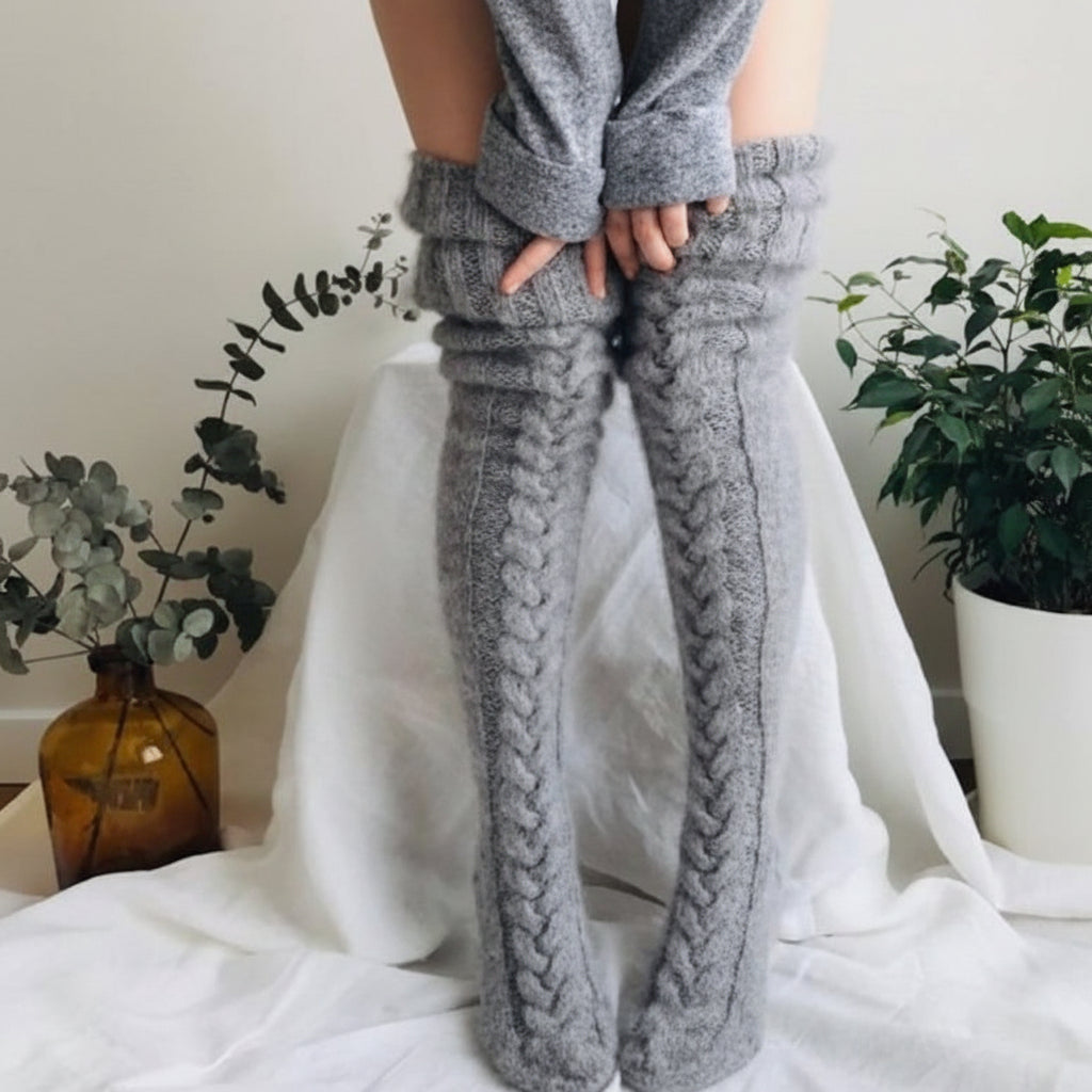 Cozy Knee-High Winter Stockings - Warmth and Comfort