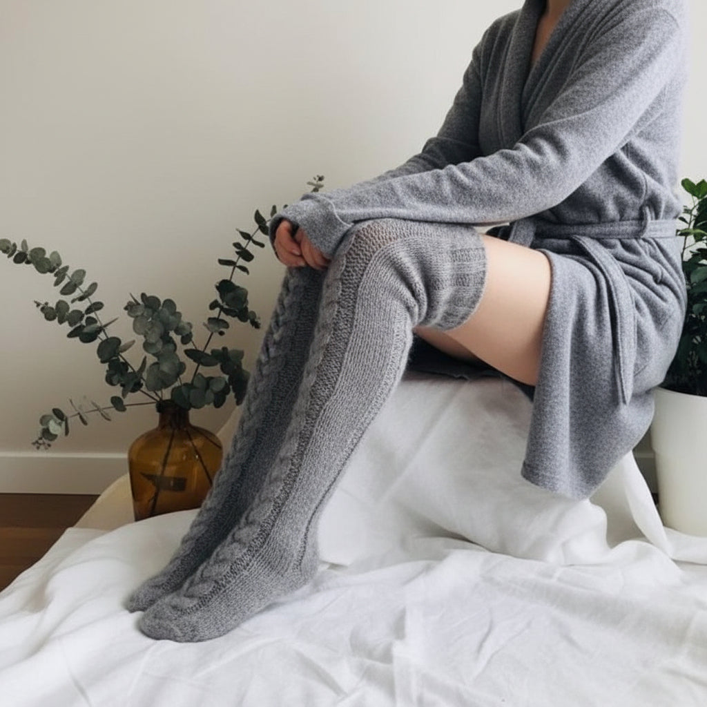 Cozy Knee-High Winter Stockings - Warmth and Comfort