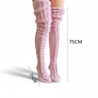 Cozy Knee-High Winter Stockings - Warmth and Comfort