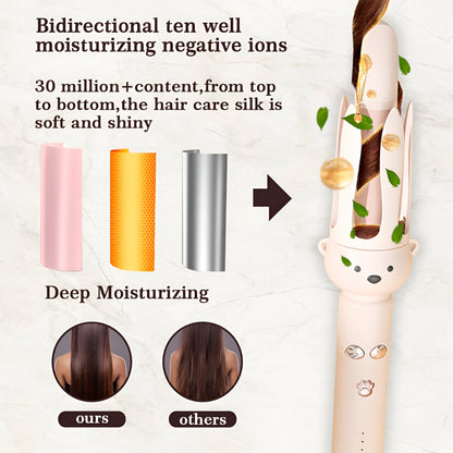 Automatic Rotating Ceramic Hair Curler - Easy Styling Curling Iron for Effortless Beachy Waves