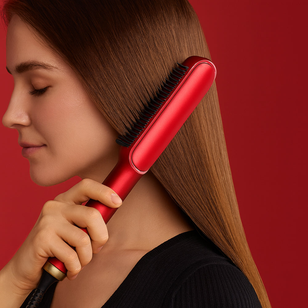 Heated Hair Straightening Comb – Fast, Salon-Quality Styling Brush