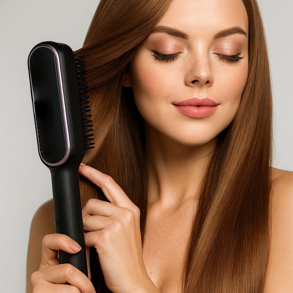 Heated Hair Straightening Comb – Fast, Salon-Quality Styling Brush