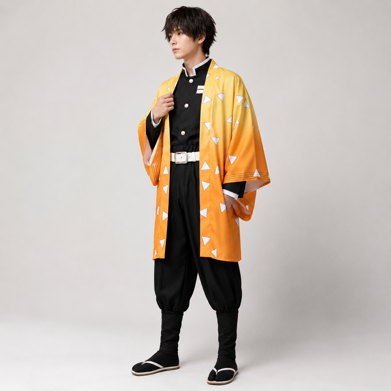 Halloween Anime Haori Costume with Wig - Cosplay Outfit