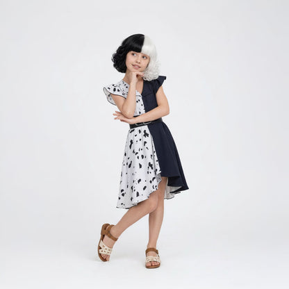 Dalmatian Halloween Costume Dress with Cape - Cosplay