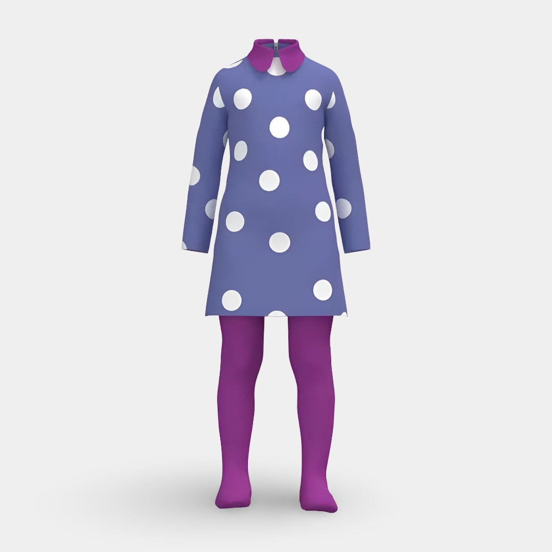 Glam Polka Dot Halloween Dress with Wig – Complete Cosplay