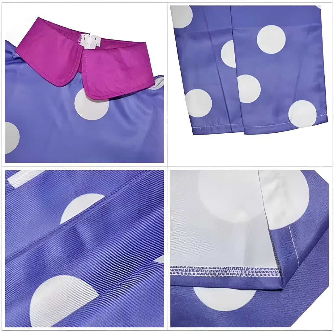 Glam Polka Dot Halloween Dress with Wig – Complete Cosplay