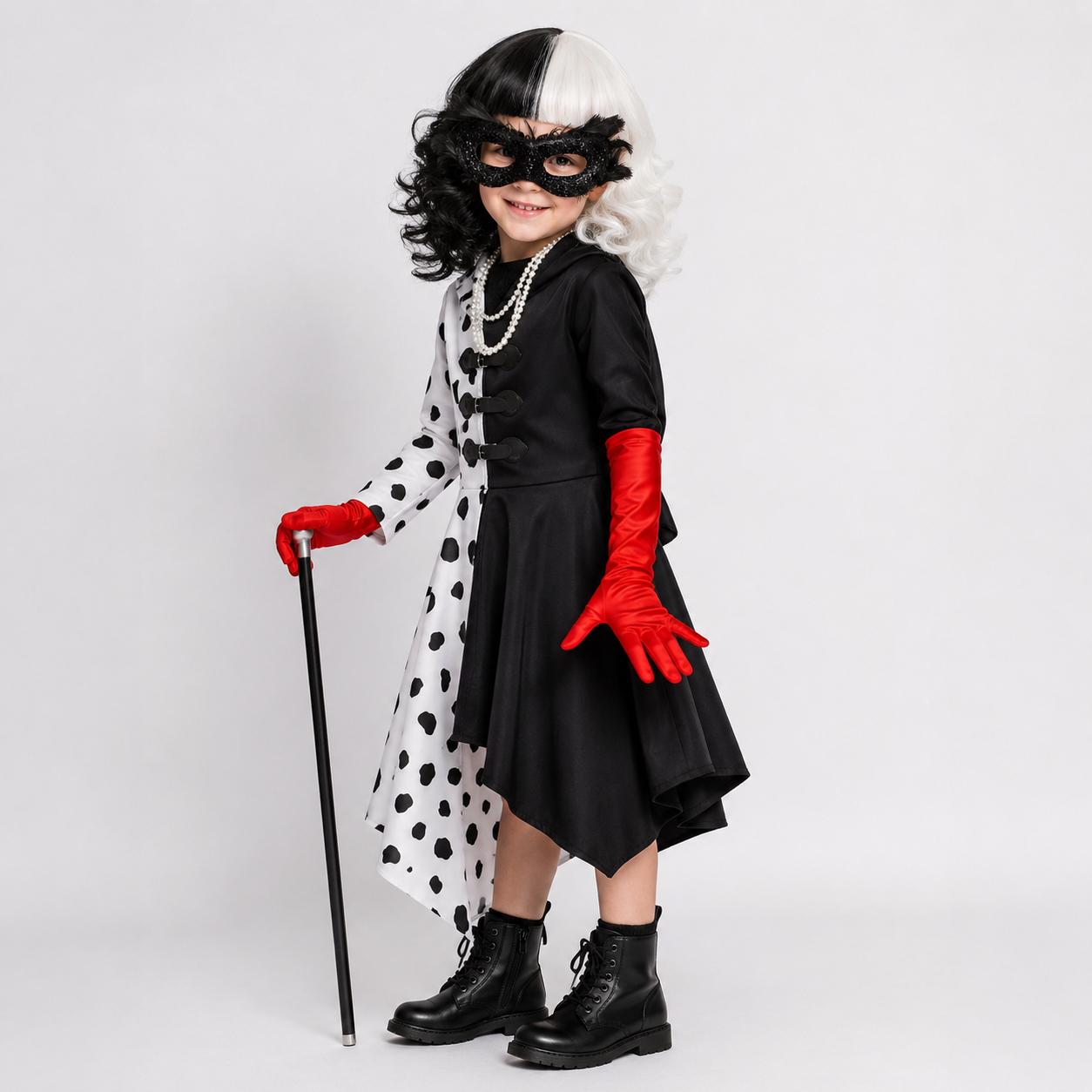 Halloween Costume: Spotted Dress Cape Cosplay Outfit