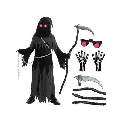 Halloween Grim Reaper Hooded Robe Costume Set – Spooky,