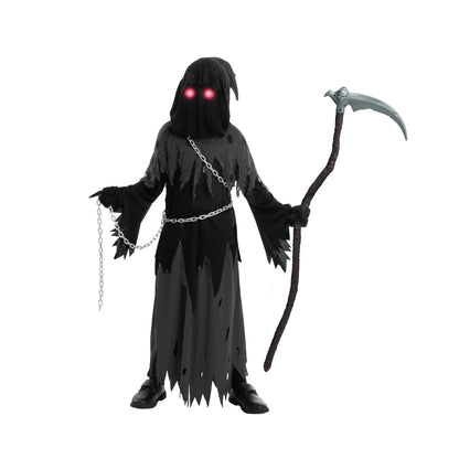 Halloween Grim Reaper Hooded Robe Costume Set – Spooky,