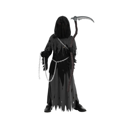 Halloween Grim Reaper Hooded Robe Costume Set – Spooky,