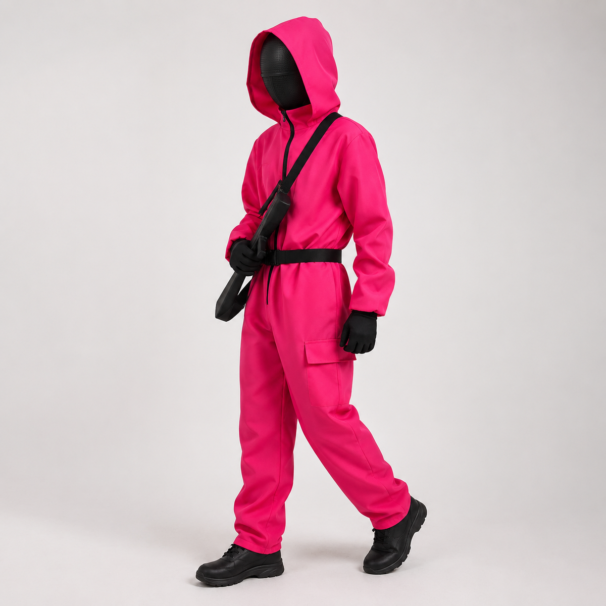 Complete Halloween Costume: Hooded Jumpsuit with Mask -
