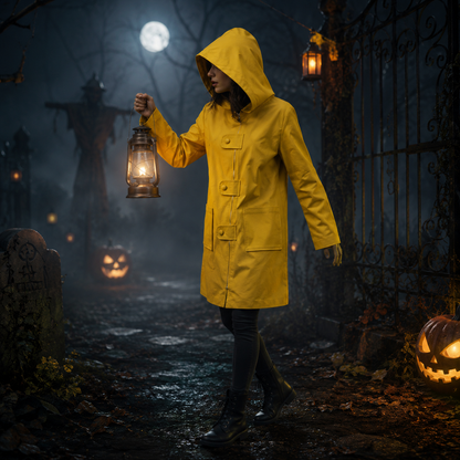 Halloween Hooded Raincoat - Cosplay Jacket for Costumes