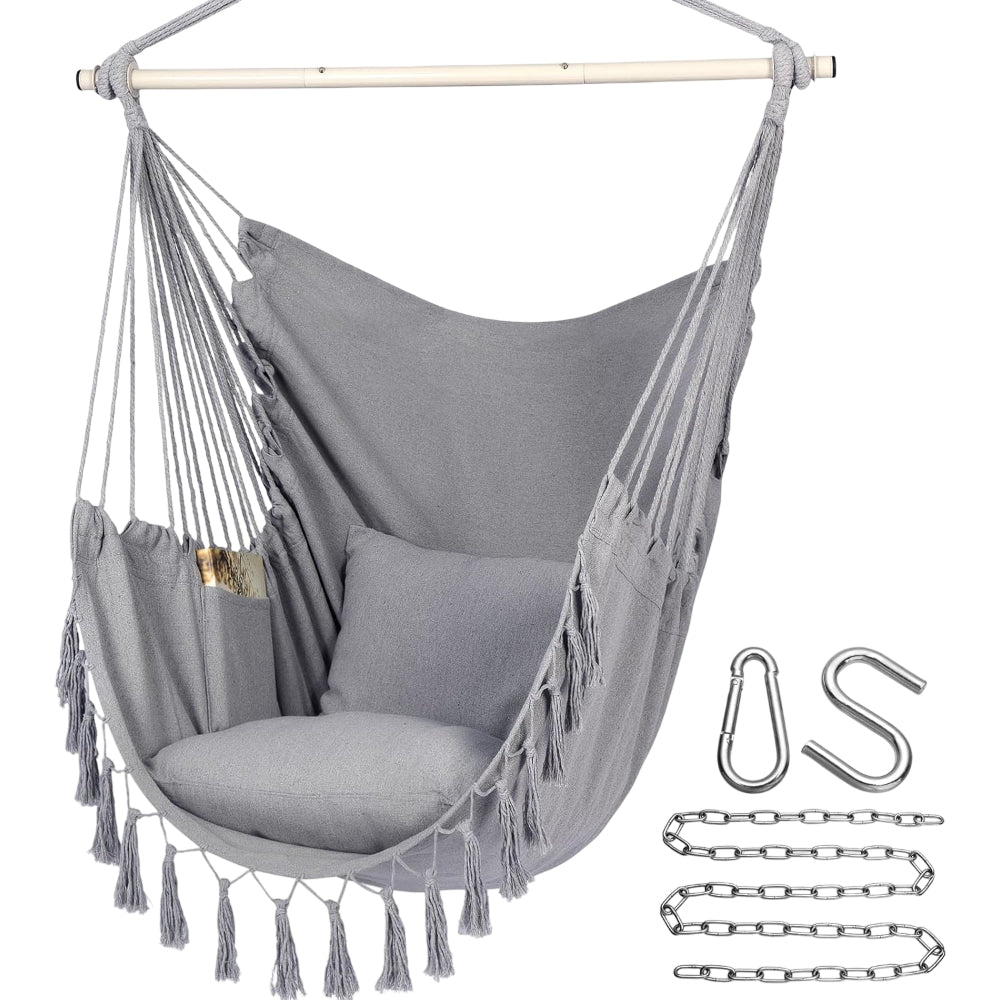 Cozy Hammock Chair Swing — Indoor & Outdoor Hanging Seat