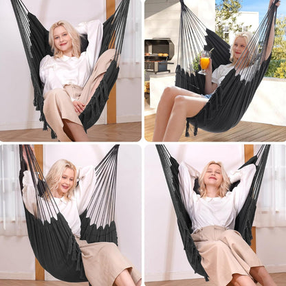 Cozy Hammock Chair Swing — Indoor & Outdoor Hanging Seat