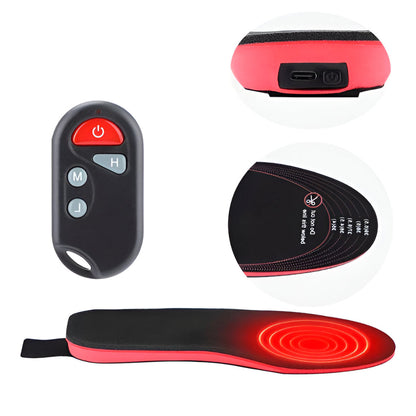Cordless Heated Winter Insoles – Wireless Electric Foot Warmers for Cold-Weather Comfort