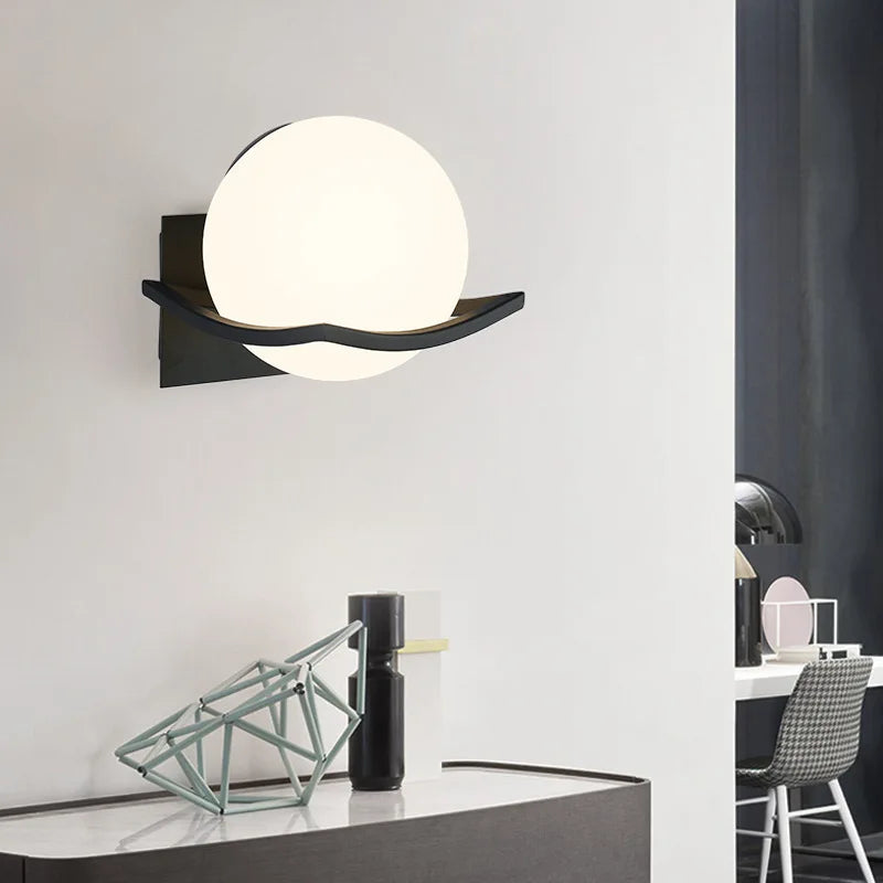 Makar Wall Light - Sleek Modern European Glass Globe