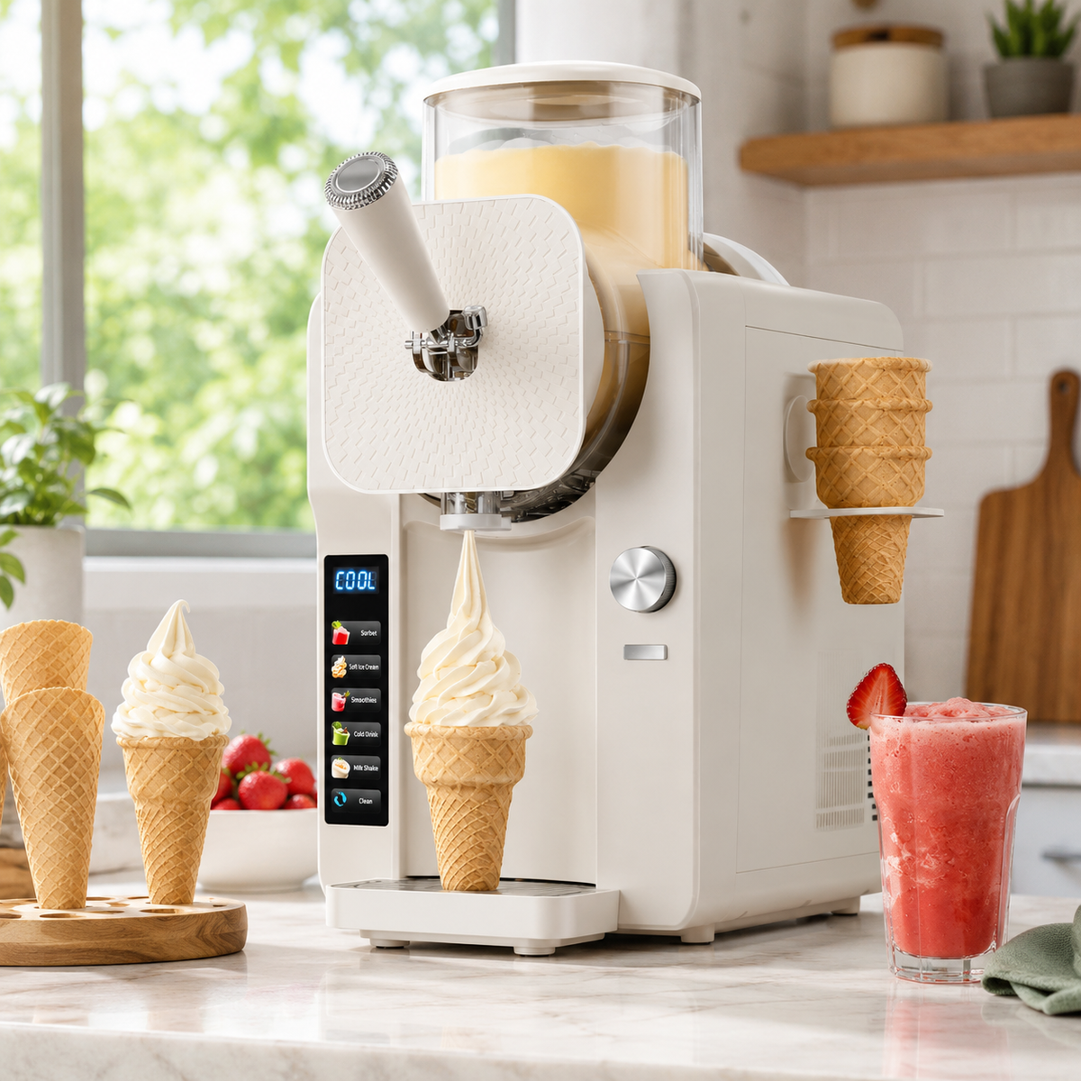 All-in-One Ice Cream Maker & Frozen Drink Slush Machine