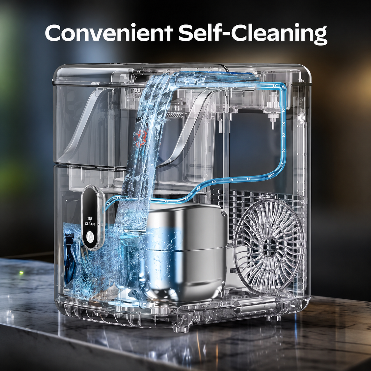 Compact Countertop Ice Maker - Fast Cooling Ice Machine