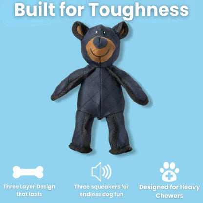 Durable Plush Bear-Shaped Dog Chew Toy – Safe, Fun Play Accessory