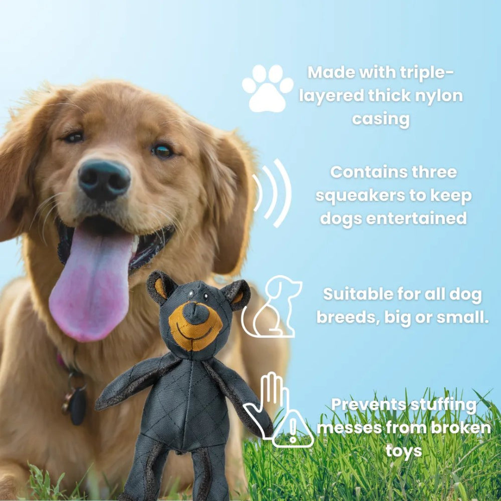 Durable Plush Bear-Shaped Dog Chew Toy – Safe, Fun Play Accessory