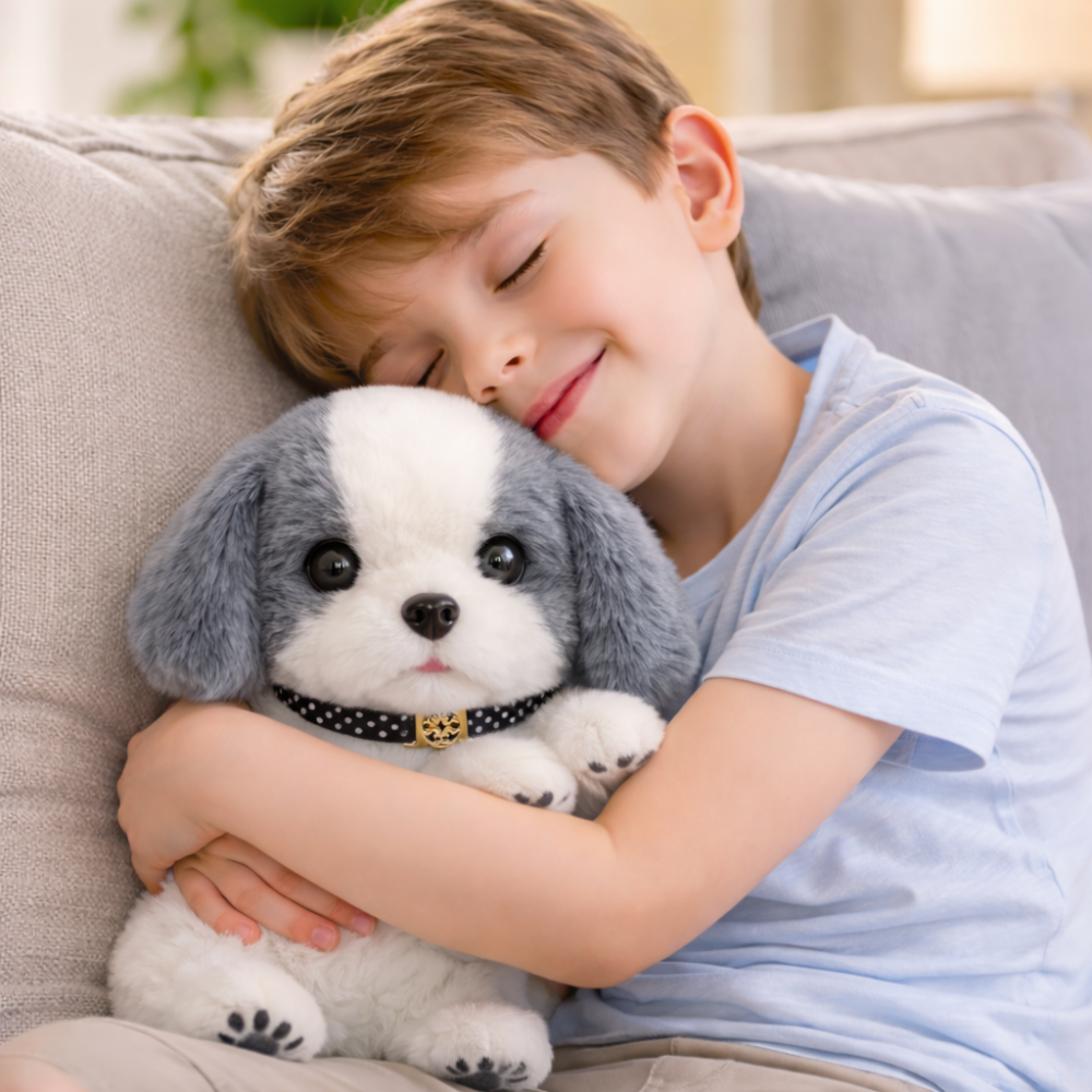 Adorable Interactive Plush Puppy Toy with Walking Motion and Sound for Kids