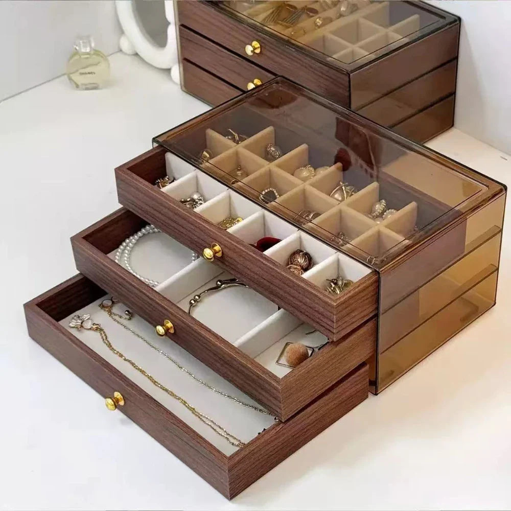 Elegant Jewelry Box Organizer – Perfect Mother’s Day Gift, Drawer Storage & Display Case