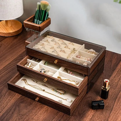 Elegant Jewelry Box Organizer – Perfect Mother’s Day Gift, Drawer Storage & Display Case