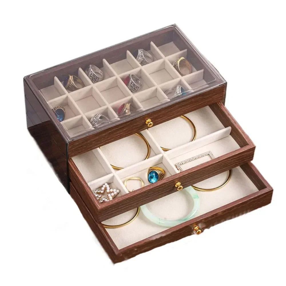 Elegant Jewelry Box Organizer – Perfect Mother’s Day Gift, Drawer Storage & Display Case