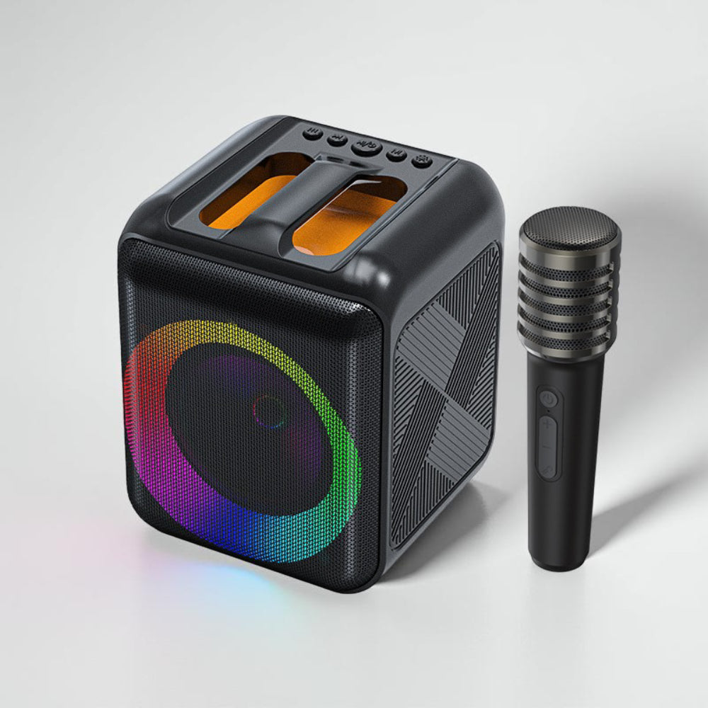Bluetooth Karaoke Machine with Portable Speaker and Wireless Microphones