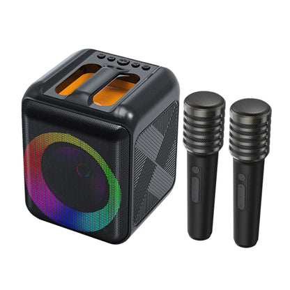 Bluetooth Karaoke Machine with Portable Speaker and Wireless Microphones
