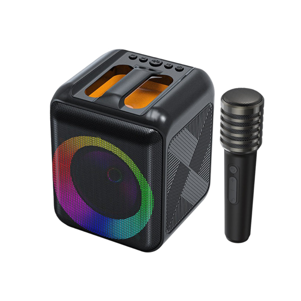 Bluetooth Karaoke Machine with Portable Speaker and Wireless Microphones