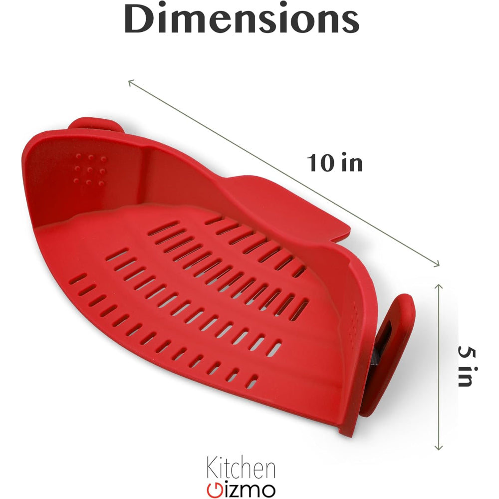 Clip-On Silicone Kitchen Strainer Colander for Pasta – Easy Rinse & Drain