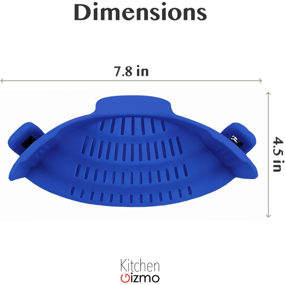 Clip-On Silicone Kitchen Strainer Colander for Pasta – Easy Rinse & Drain