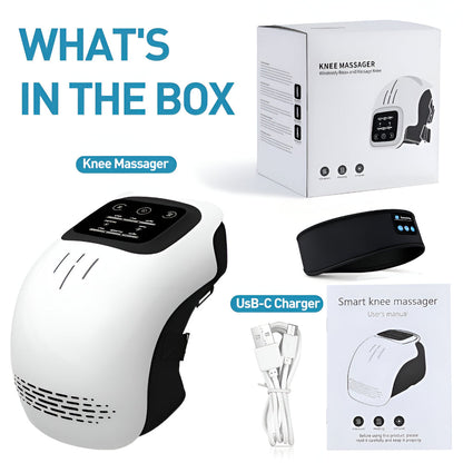 Electric Heated Knee Massager with Adjustable Support and Compression