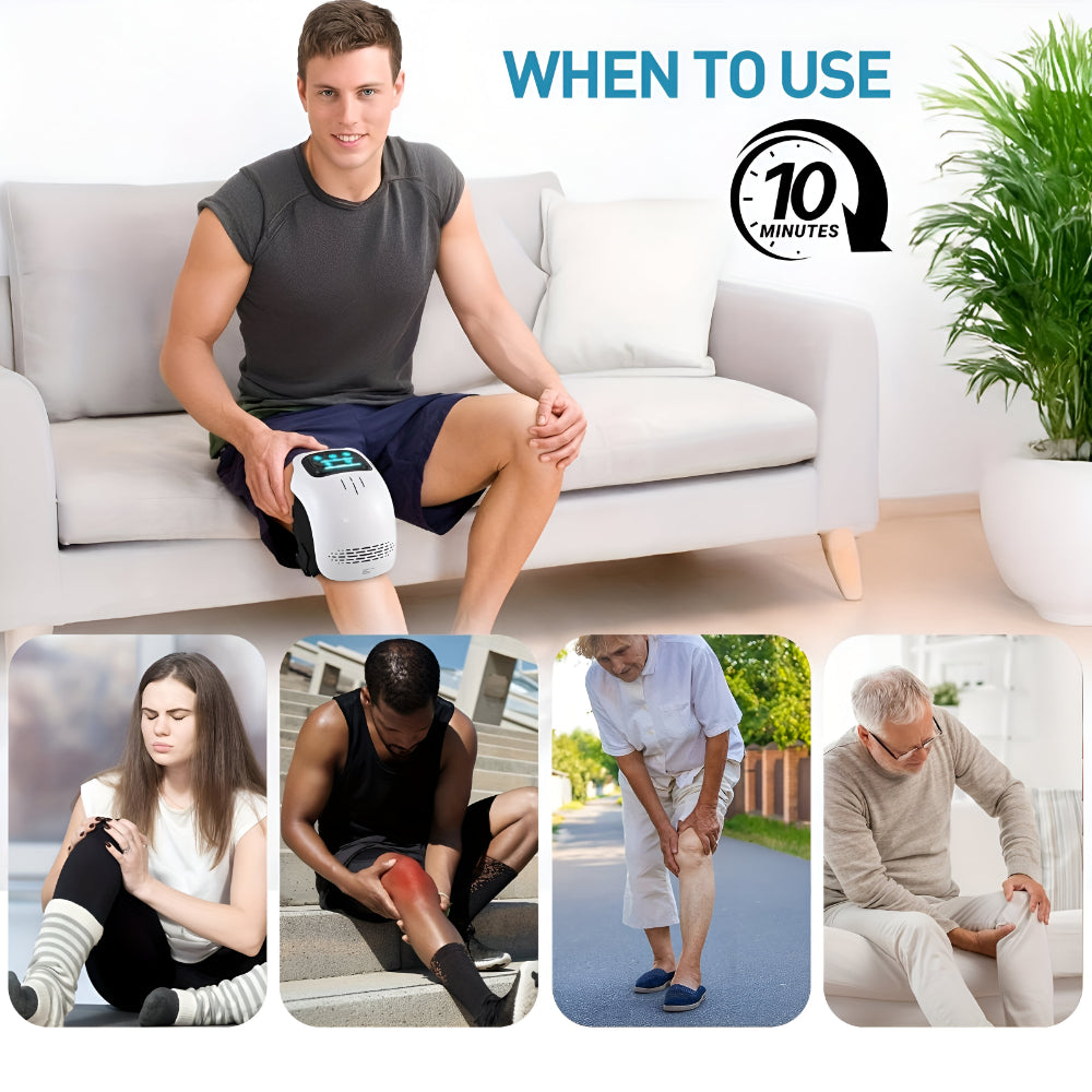 Electric Heated Knee Massager with Adjustable Support and Compression